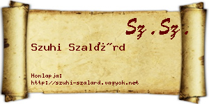 Szuhi Szalárd névjegykártya